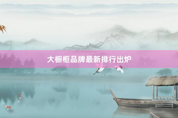 大橱柜品牌最新排行出炉