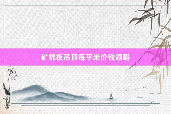 矿棉板吊顶每平米价钱领略