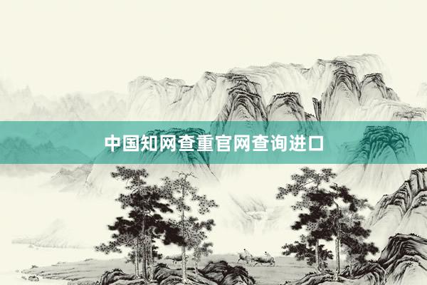 中国知网查重官网查询进口